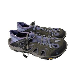 Merrell Sandals Women's Size 10 All Out Blaze Sieve Vibram Hiking Purple Gray